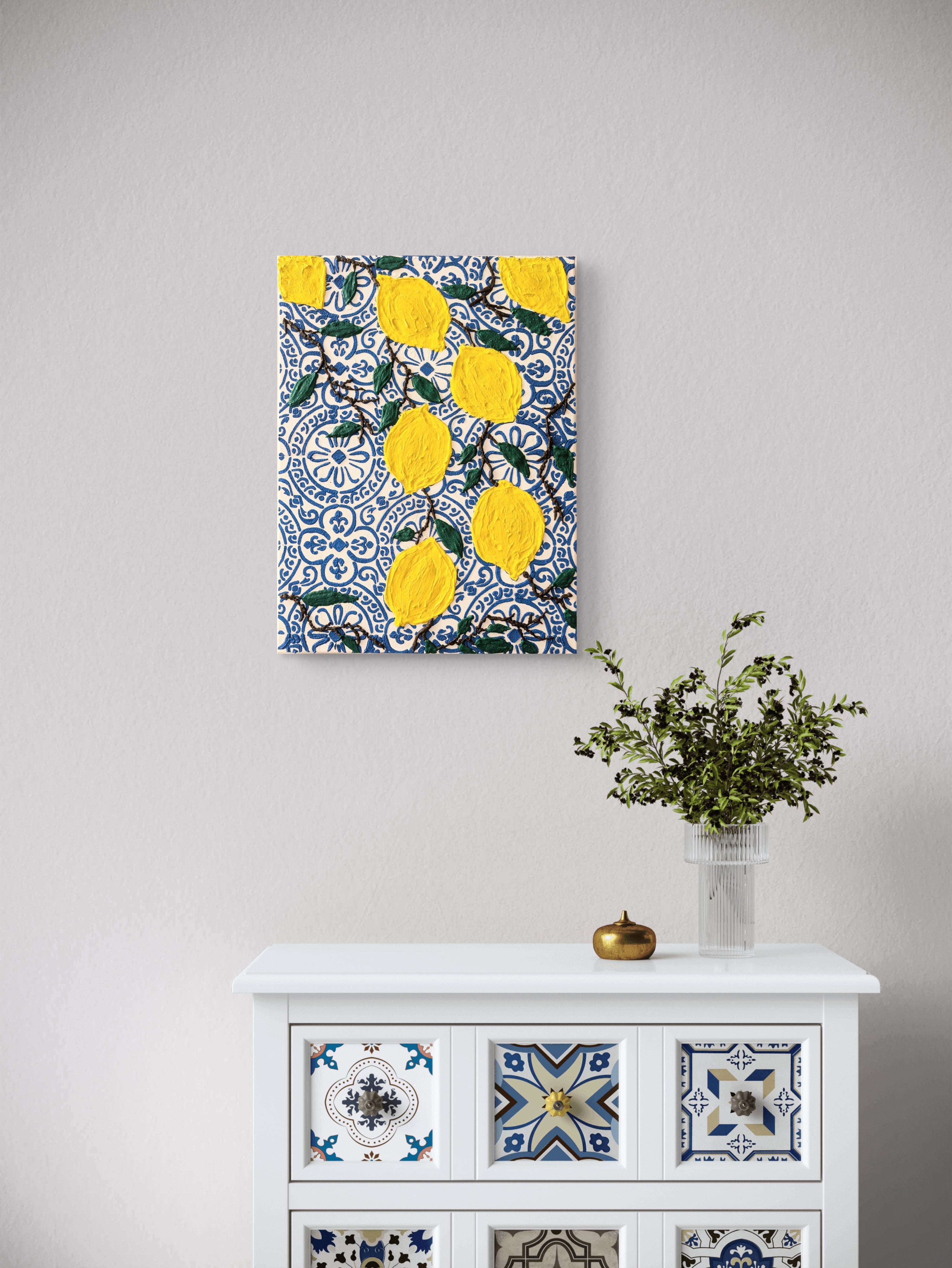 Citron - Mediterranean lemons canvas