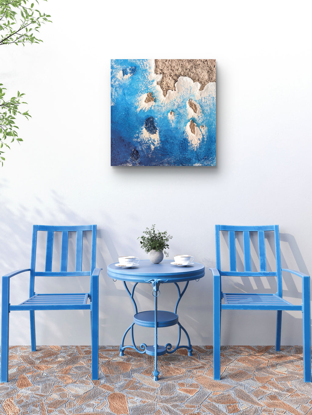 Ocean island - textured canvas