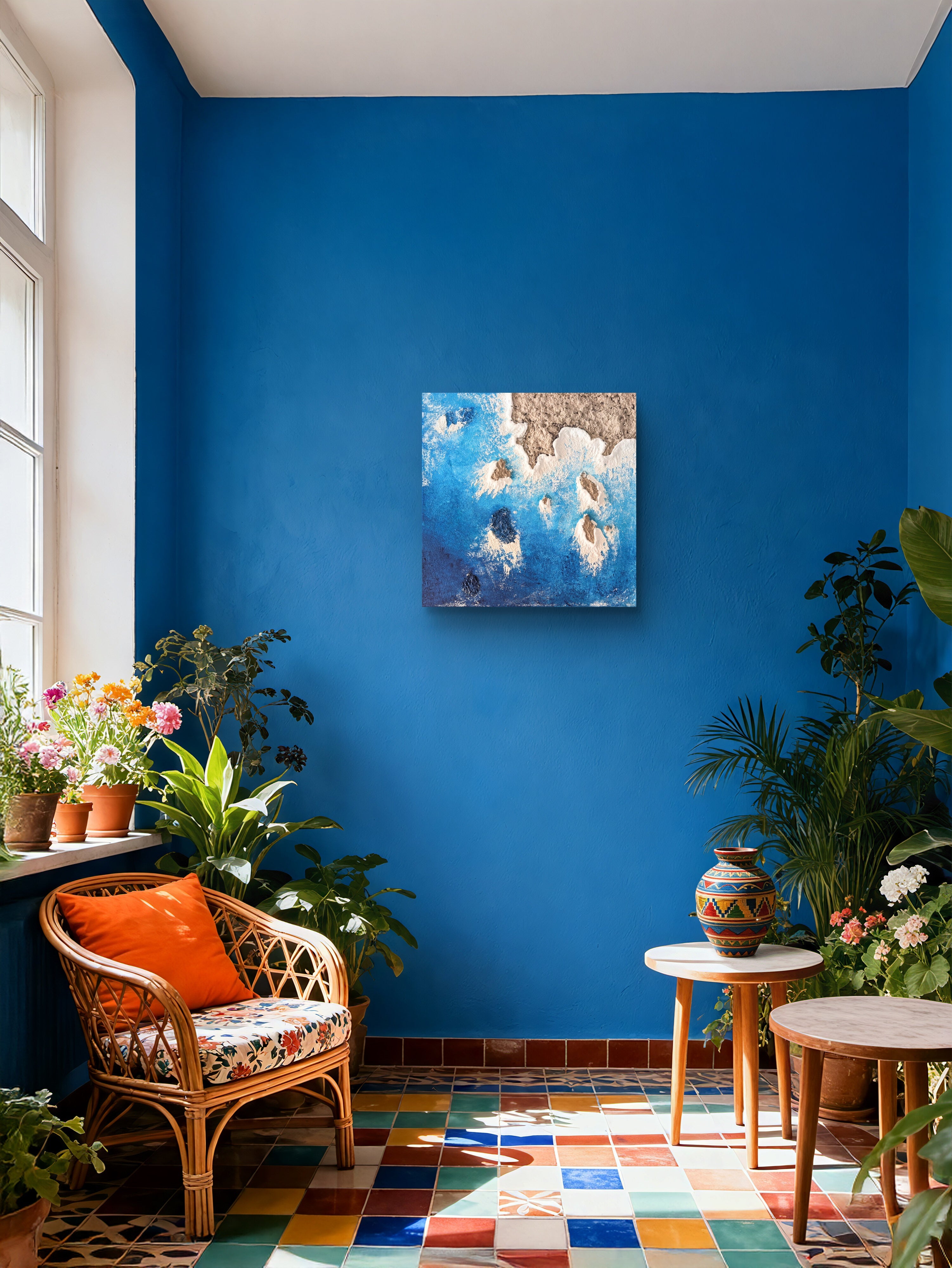 Ocean island - textured canvas