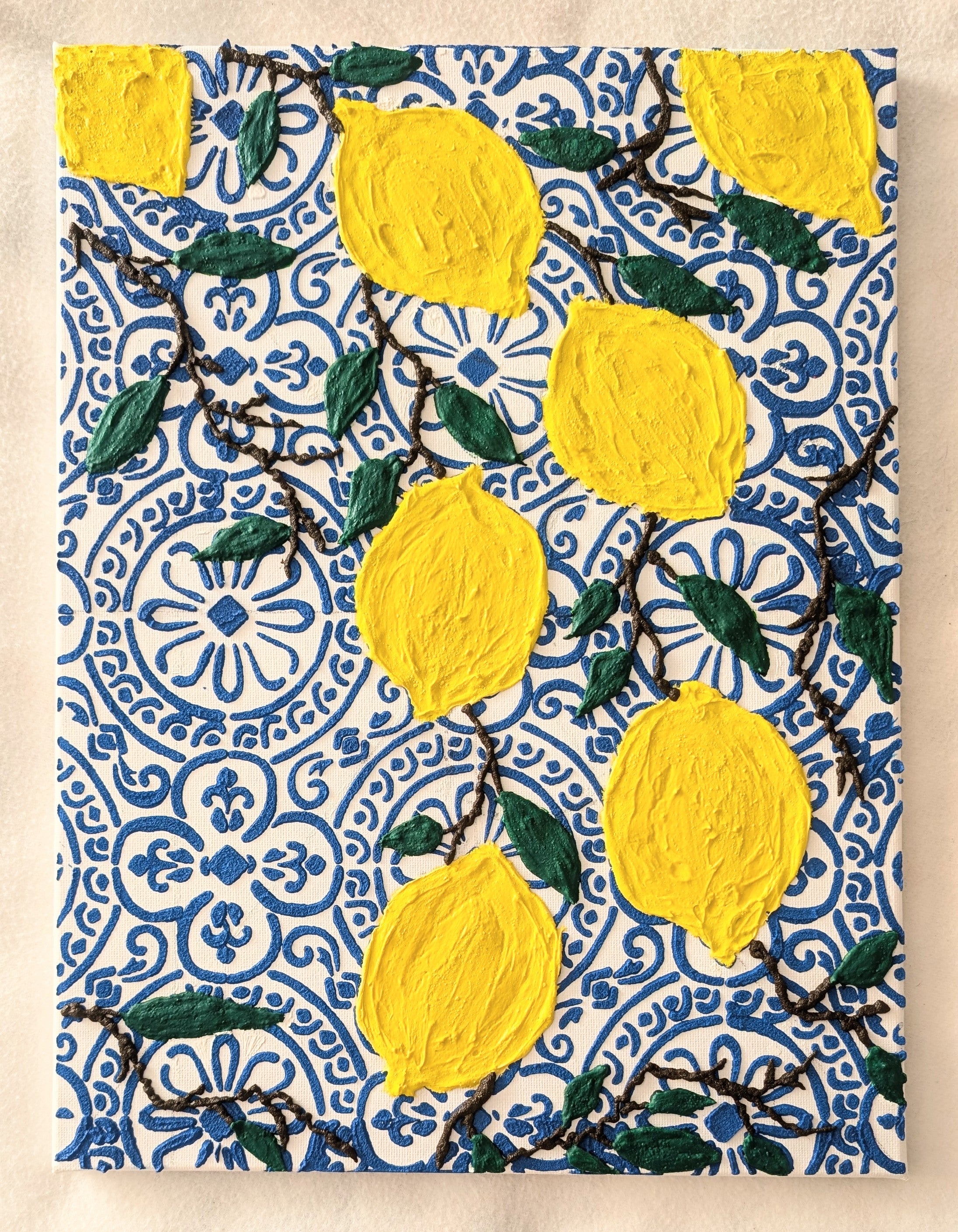 Citron - Mediterranean lemons canvas