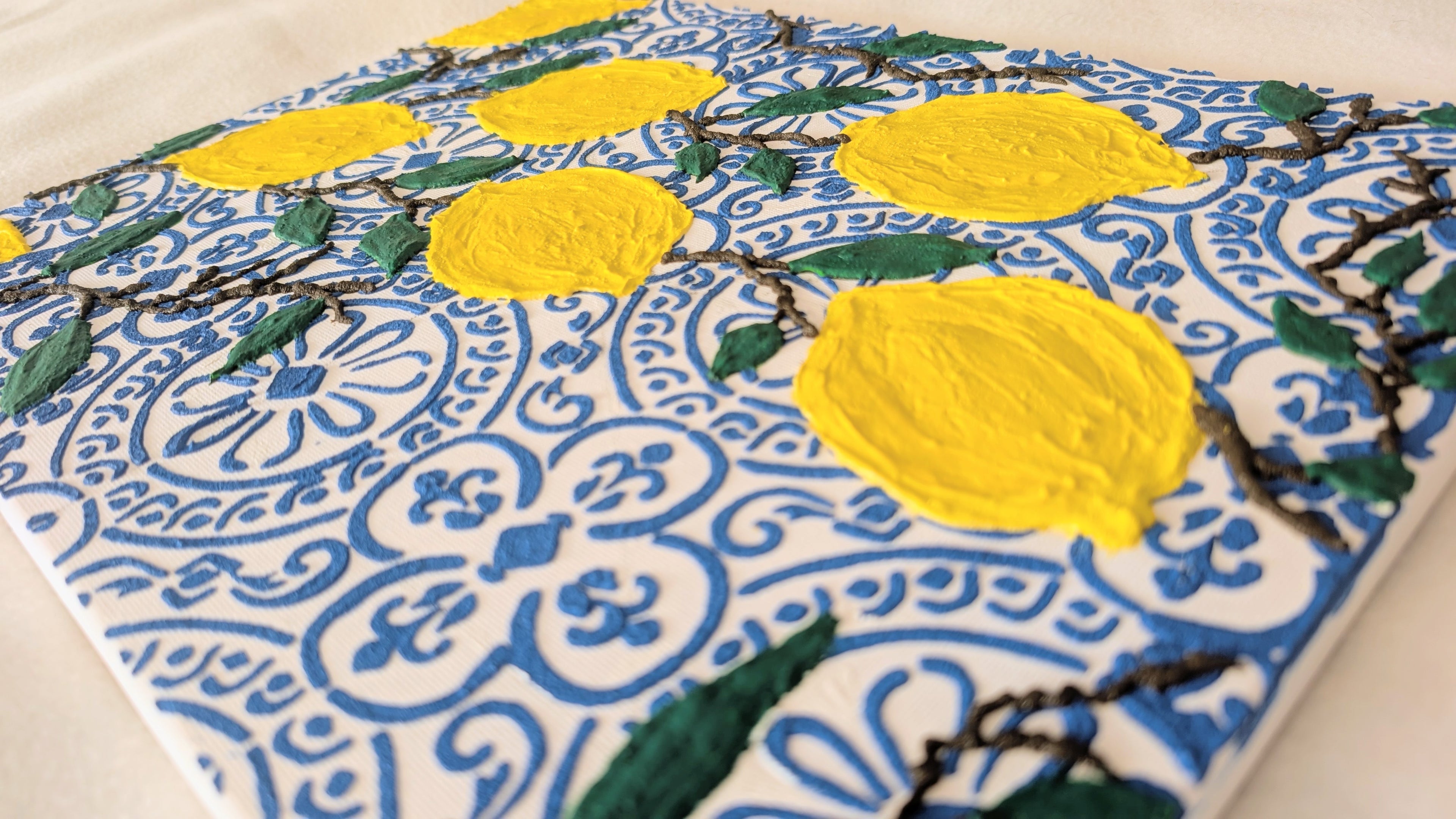 Citron - Mediterranean lemons canvas