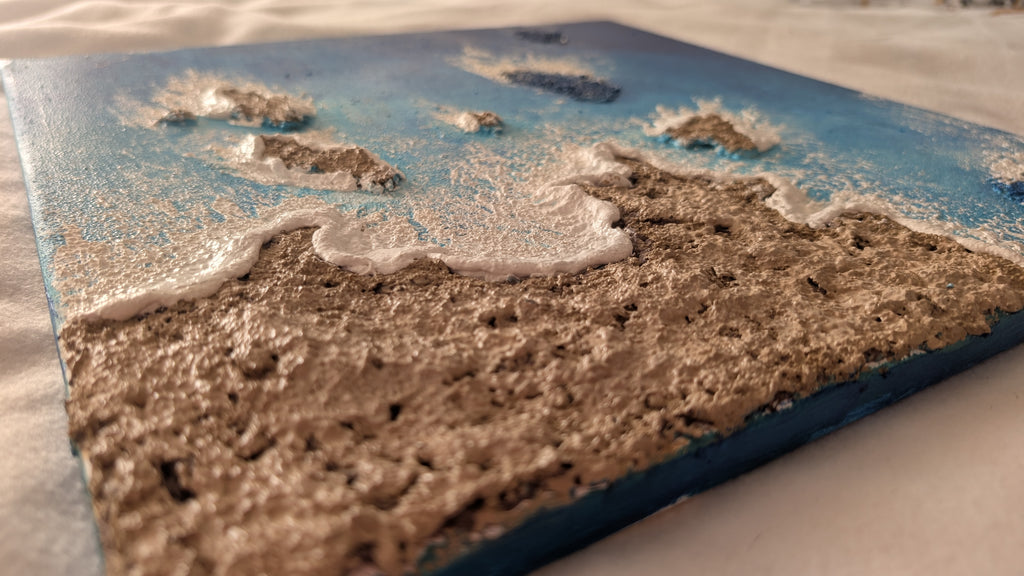 Ocean island - textured canvas