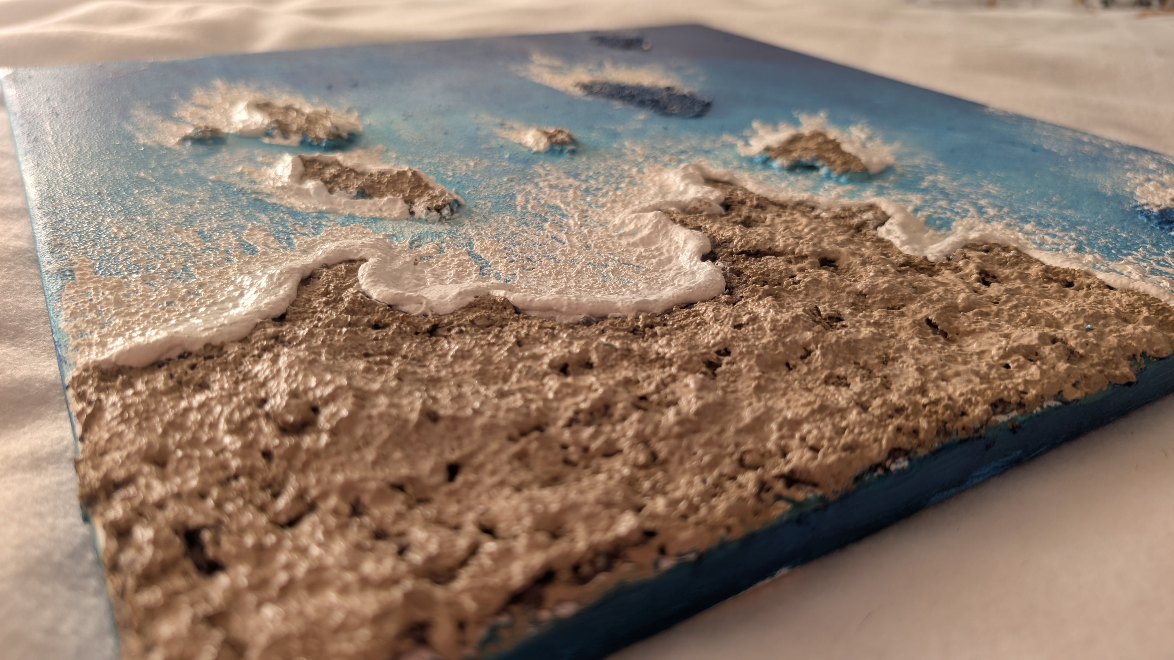 Ocean island - textured canvas